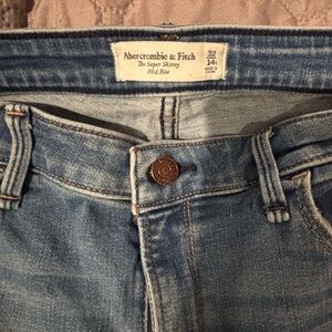 Abercrombie & Fitch Light Blue Distressed Denim Jeans